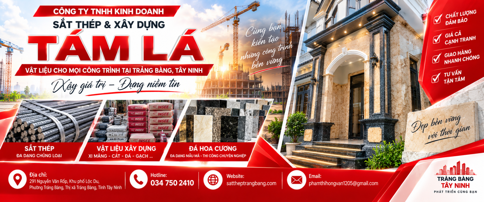 CÔNG TY TNHH KINH DOANH SẮT THÉP & XÂY DỰNG TÁM LÁ